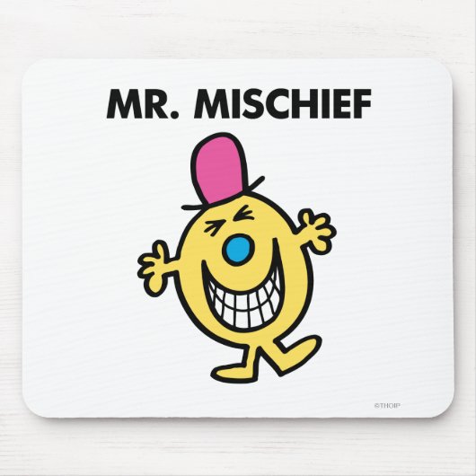 Herr Mischief | Lächeln fröhlich Mousepad (Vorne)