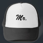 Herr/Mister/Honeymoon Truckerkappe<br><div class="desc">"Mr." Hochzeitsplanung</div>