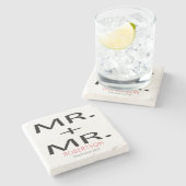 Herr Mister und Herr Modern Wedding Stone Unterset Steinuntersetzer (Seitenansicht)