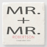 Herr Mister und Herr Modern Wedding Stone Unterset
