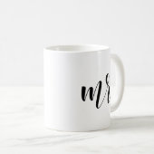 Herr Modern Calligraphy | Schwarze Typografie Kaffeetasse (VorderseiteRechts)