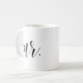 Herr Modern Calligraphy | Typografie-Tasse Kaffeetasse (Vorderseite Links)