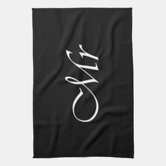 Herr Monogram Küchentuch (Vertikal)