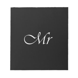 Herr Monogram Notizblock