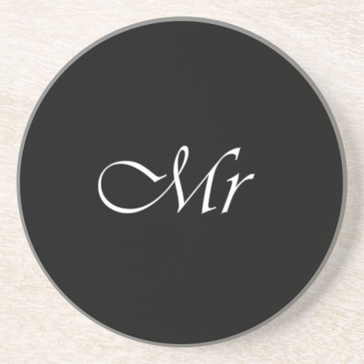 Herr Monogramm Untersetzer (Vorne)