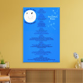 Herr Moon Personalize Name 18" x 27" Leinwanddruck (Insitu (Wohnzimmer))