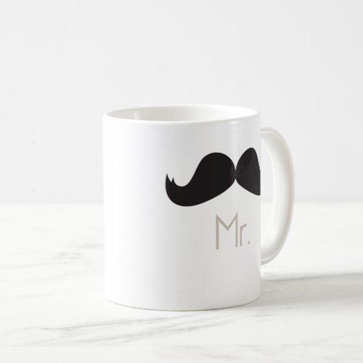 Herr Moustache Mug Kaffeetasse (VorderseiteRechts)