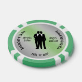 Herr & Mr. Bachelor Party Green Pokerchips (Einzeln)