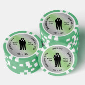 Herr & Mr. Bachelor Party Green Pokerchips (Stapel)