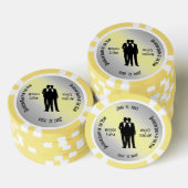 Herr & Mr. Bachelor Party Yellow Pokerchips (Stapel)