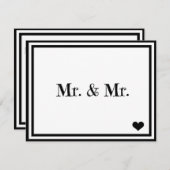 Herr & Mr. Einladung (Vorne/Hinten)
