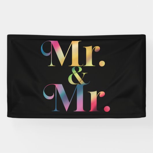 Herr & Mr. Gay Bachelor Party Gay Marriage Banner (Horizontal)