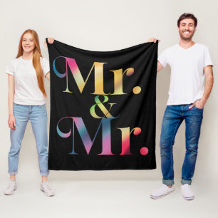 Herr & Mr. Gay Bachelor Party Gay Marriage Fleecedecke