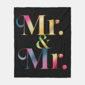 Herr & Mr. Gay Bachelor Party Gay Marriage Fleecedecke (Vorderseite)