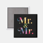 Herr & Mr. Gay Bachelor Party Gay Marriage Magnet (Vorderseite/Rückseite)