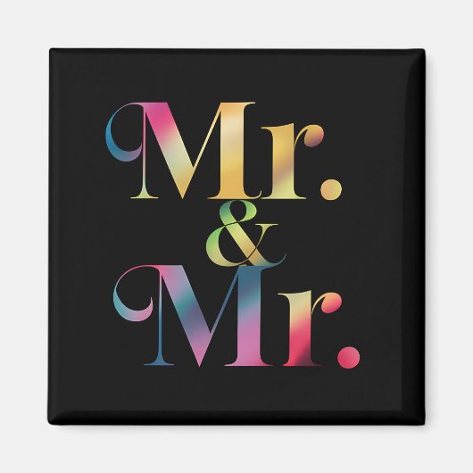 Herr & Mr. Gay Bachelor Party Gay Marriage Magnet (Vorne)