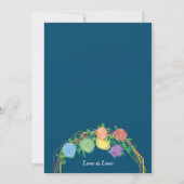 Herr & Mr. Gay Wedding Invitation Rainbow Lila Einladung (Rückseite)