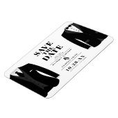 Herr & Mr. Modern Black Wedding Tux - Magnet (Linke Seite)