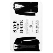 Herr & Mr. Modern Black Wedding Tux - Magnet (Vertikal)