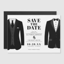 Herr & Mr. Modern Black Wedding Tux -
