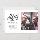 Herr & Mr. Script - mit Foto Magneteinladung (Vorderseite)