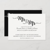 Herr & Mr. Script| Moderne Hochzeitseinladungen Einladung (Vorne/Hinten)