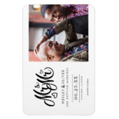 Herr & Mr. Script - Save the Date mit Foto Magnet (Vertikal)