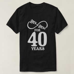 Herr & Mrs. 40 Jahre 40 Jahre Hochzeitstag T-Shirt