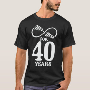 Herr & Mrs. 40 Jahre 40 Jahre Hochzeitstag T-Shirt