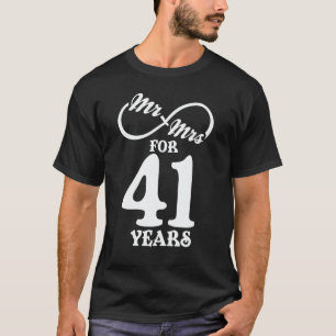 Herr & Mrs. 41 Jahre 41 Jahre Hochzeit T-Shirt