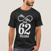 Herr & Mrs. 62 Jahre 62 Jahre Hochzeit T-Shirt (Vorderseite)