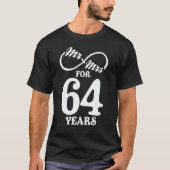 Herr & Mrs. 64 Jahre 64 Jahre Hochzeit T-Shirt (Vorderseite)