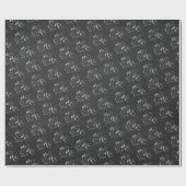 Herr & Mrs. auf schwarzer Tafel Geschenkpapier (Flach)