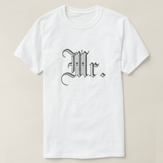 Herr & Mrs. Blackletter T-Shirt (Design vorne)