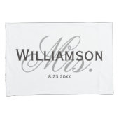 Herr & Mrs. Bride & Groom New Custom Set Kissenbezug (Vorderseite-Rechts)