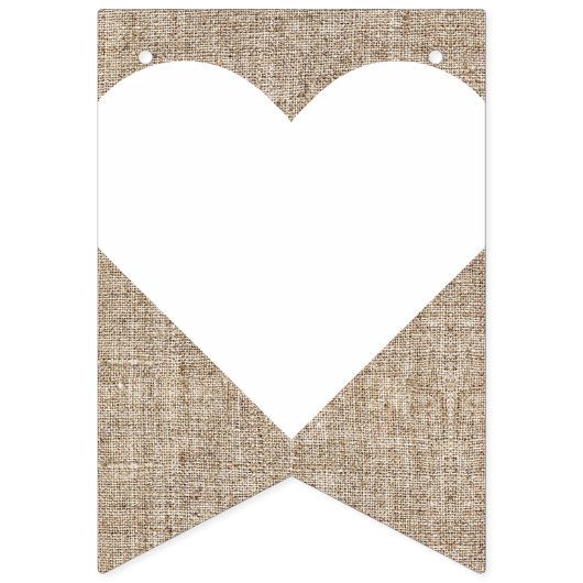 Herr & Mrs. Burlap Wedding Brautparty Verlobung Wimpelkette (Dritte Fahne)