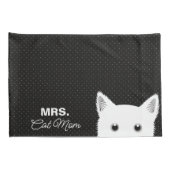 Herr & Mrs Cat Mama and Vater Polka Dot Pattern Kissenbezug (Rückseite-Rechts)