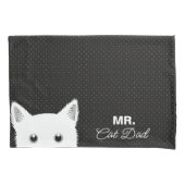 Herr & Mrs Cat Mama and Vater Polka Dot Pattern Kissenbezug (Vorderseite-Links)