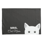 Herr & Mrs Cat Mama and Vater Polka Dot Pattern Kissenbezug (Vorderseite-Rechts)