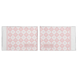 Herr & Mrs Cat Mama und Vater Pink Cat Paw Muster Kissenbezug