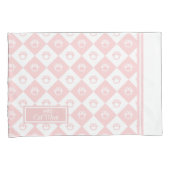 Herr & Mrs Cat Mama und Vater Pink Cat Paw Muster Kissenbezug (Vorderseite-Rechts)