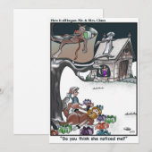 Herr & Mrs. Claus Feiertagskarte (Vorne/Hinten)