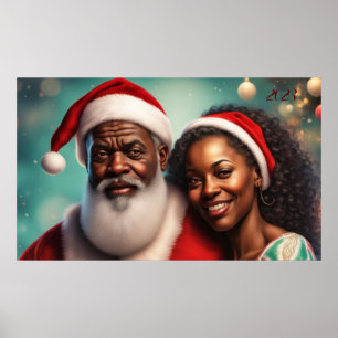 Herr & Mrs. Claus Wall Poster