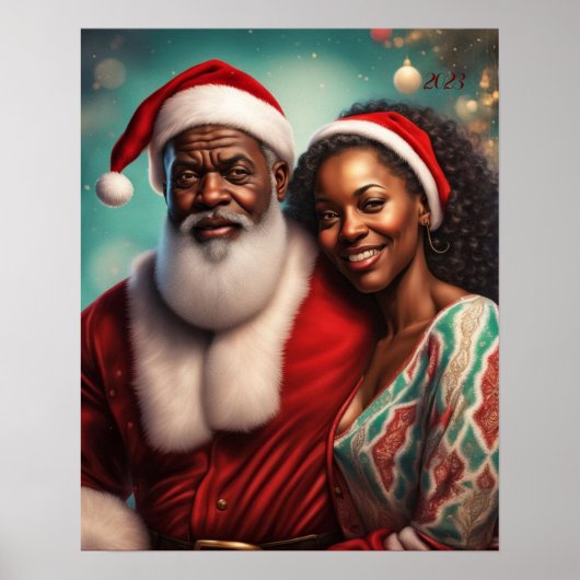 Herr & Mrs. Claus Wall Poster (Vorne)