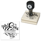 Herr & Mrs. | Custom Wedding Rücksendeadresse Gummistempel (Stempel)