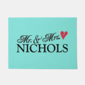Herr & Mrs. {Dein Name hier} Doormat Fußmatte (Vorderseite)
