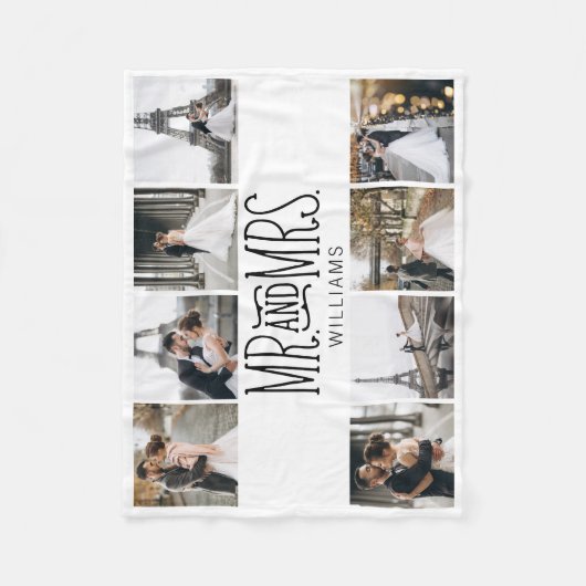 Herr & Mrs. Eight Foto Handschrift Custom Fleecedecke (Vorderseite)