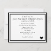 Herr & Mrs. Einladung (Rückseite)