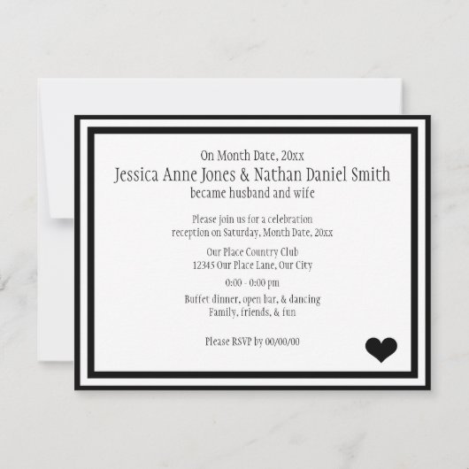 Herr & Mrs. Einladung (Rückseite)