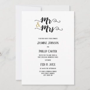 Herr & Mrs. - Einladung zur Hochzeit